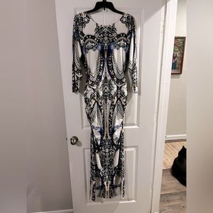 Venus, XL, long dress, ruching detail on the hips